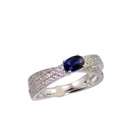 Ring Giorgio Visconti Woman in White Gold Zaffiro 0.64 Ct ABX14145Z - ABX14145Z
